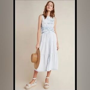 Anthropology Light Blue Skirt
